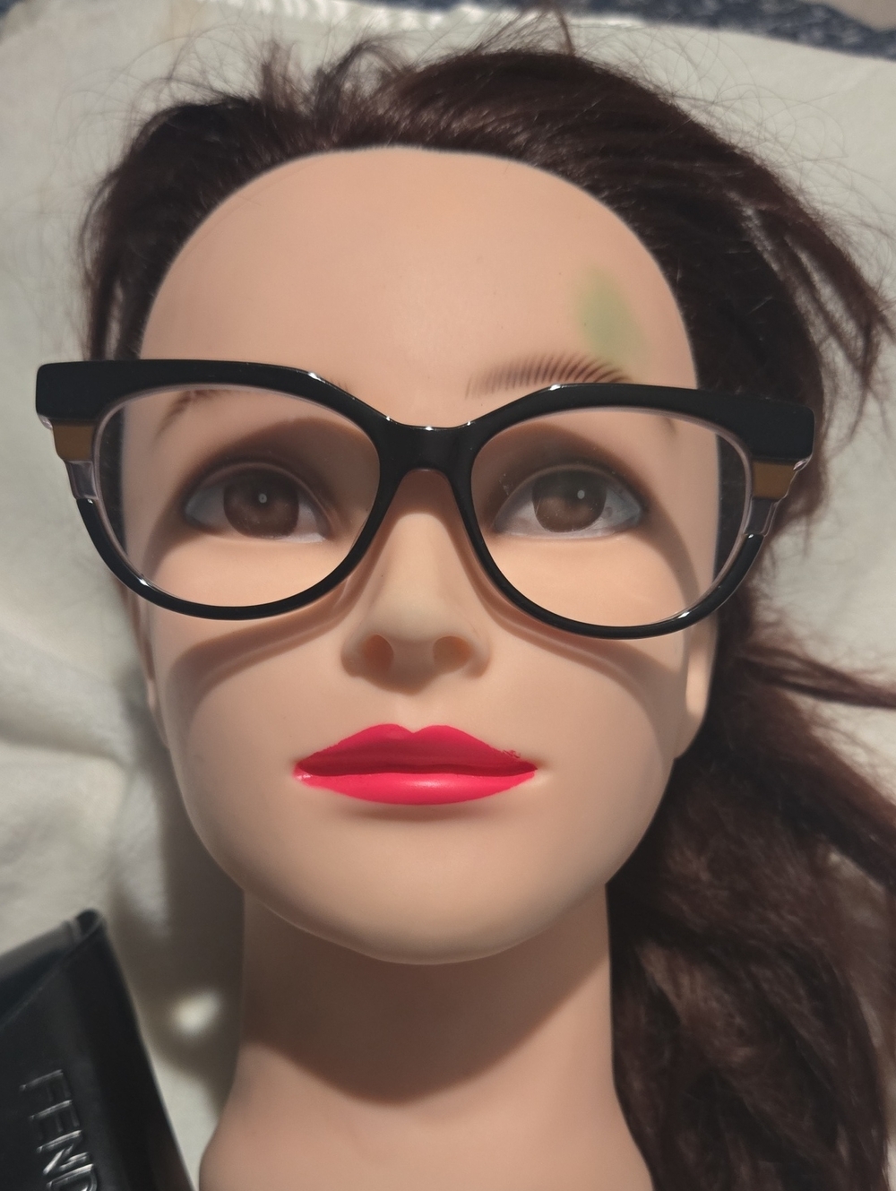Fendi Black and Gold Cat-Eye Women's Glasses